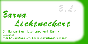 barna lichtneckert business card